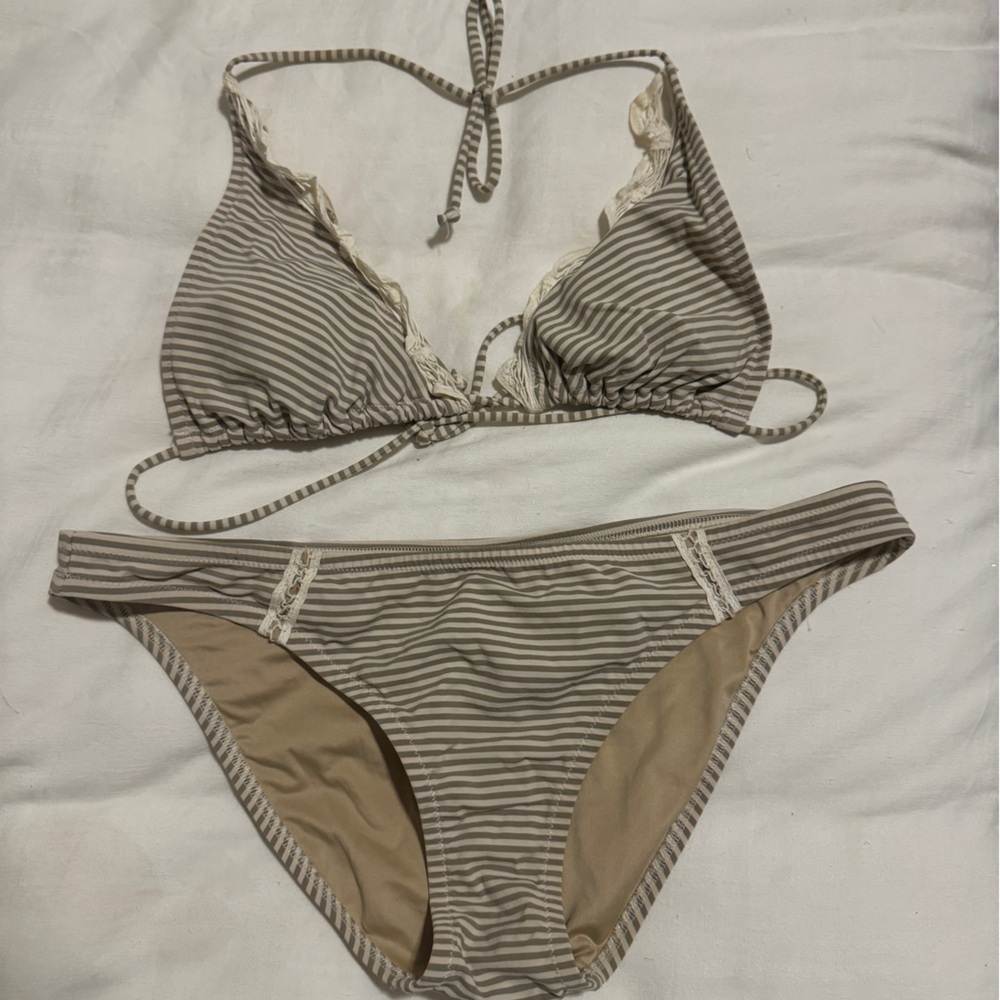 Bikini Victoria Secret beige/white striped